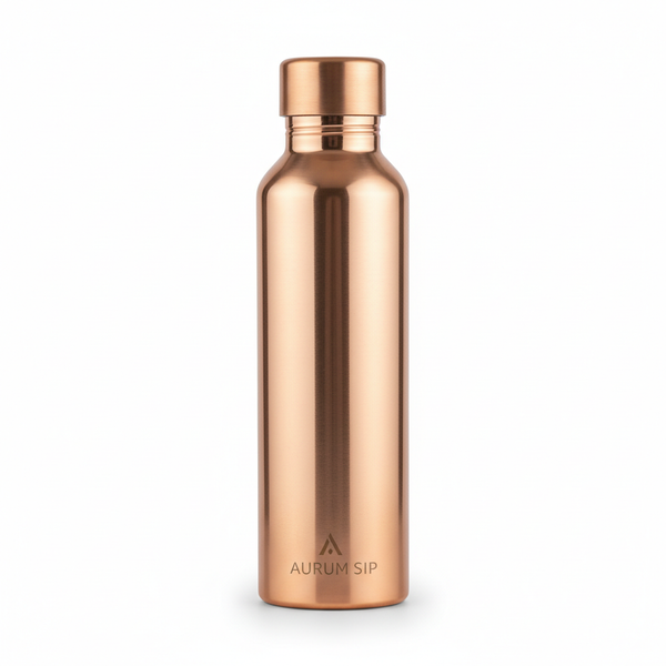 Pure Copper Water Bottle 1 Liter - Ayurvedic Health Benefits